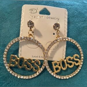 Fashion Jewelry Gold BOSS Earrings